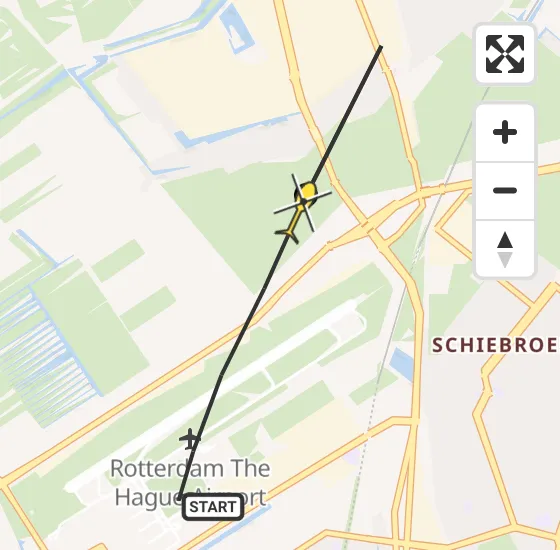Vlucht Traumahelikopter PH-UMC van Rotterdam The Hague Airport naar Berkel en Rodenrijs op dinsdag 29 april 2025 10:26