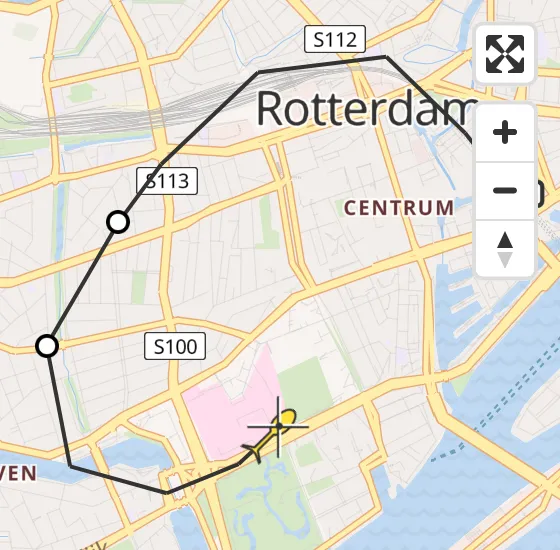 Vlucht Traumahelikopter PH-UMC van Rotterdam naar Erasmus MC op woensdag 30 april 2025 15:53
