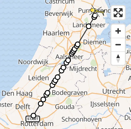 Vlucht Traumahelikopter PH-UMC van Rotterdam The Hague Airport naar Purmerend op donderdag 1 mei 2025 23:04