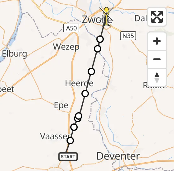 Vlucht Traumahelikopter PH-TTR van Beemte Broekland naar Zwolle op vrijdag 2 mei 2025 12:04