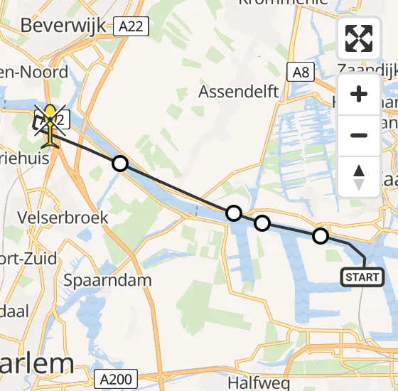 Vlucht Traumahelikopter PH-DOC van Amsterdam Heliport naar Velsen-Zuid op zaterdag 3 mei 2025 7:15