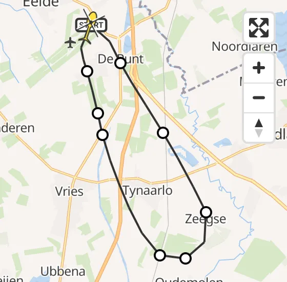 Vlucht Traumahelikopter PH-HVB van Groningen Airport Eelde naar Groningen Airport Eelde op maandag 5 mei 2025 19:38