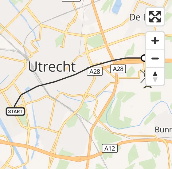 Vlucht Traumahelikopter PH-DOC van Utrecht naar Universitair Medisch Centrum Utrecht op woensdag 7 mei 2025 5:43