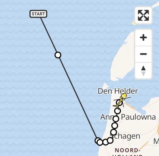 Vlucht Kustwachthelikopter PH-SAR van  naar Vliegveld De Kooy op donderdag 8 mei 2025 10:59