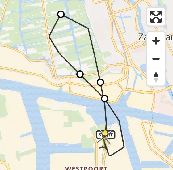 Vlucht Traumahelikopter PH-DOC van Amsterdam Heliport naar Amsterdam Heliport op donderdag 8 mei 2025 13:09