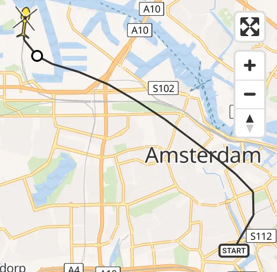 Vlucht Traumahelikopter PH-DOC van Amsterdam naar Amsterdam Heliport op vrijdag 9 mei 2025 19:08