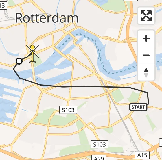 Vlucht Traumahelikopter PH-TTR van Rotterdam naar Erasmus MC op zondag 11 mei 2025 18:43