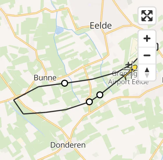 Vlucht Traumahelikopter PH-HVB van Groningen Airport Eelde naar Groningen Airport Eelde op zondag 11 mei 2025 21:49