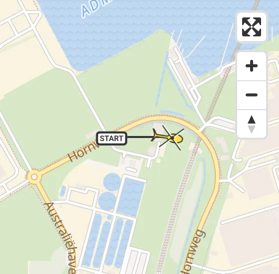 Vlucht Traumahelikopter PH-DOC van Amsterdam Heliport naar Amsterdam Heliport op maandag 12 mei 2025 17:55