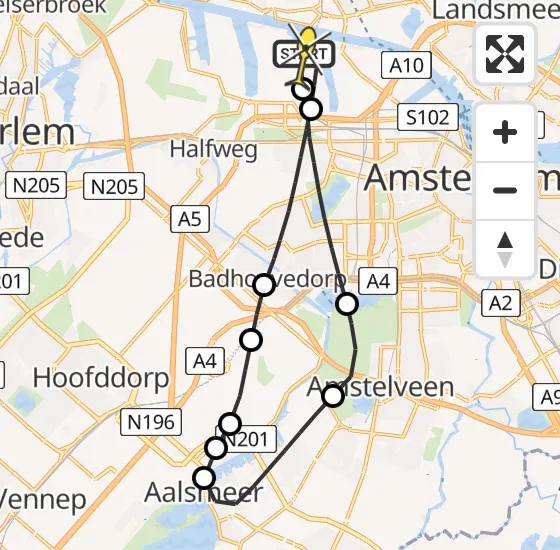 Vlucht Traumahelikopter PH-DOC van Amsterdam Heliport naar Amsterdam Heliport op maandag 12 mei 2025 22:33