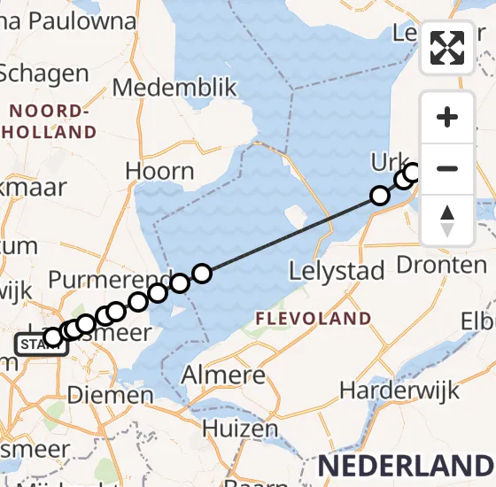 Vlucht Traumahelikopter PH-DOC van Amsterdam Heliport naar Emmeloord op dinsdag 13 mei 2025 9:31