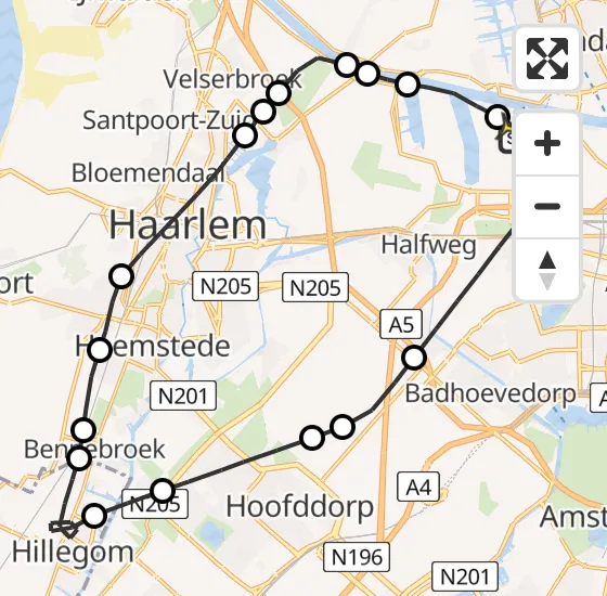 Vlucht Traumahelikopter PH-DOC van Amsterdam Heliport naar Amsterdam Heliport op dinsdag 13 mei 2025 15:43