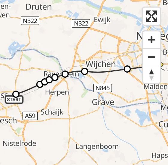 Vlucht Traumahelikopter PH-LLN van Oss naar Malden op dinsdag 13 mei 2025 17:51