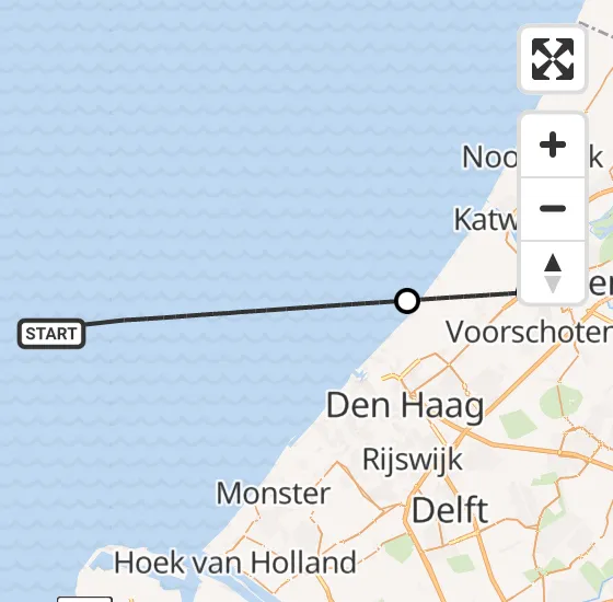 Vlucht Kustwachthelikopter PH-SAR van  naar Leiden op dinsdag 13 mei 2025 19:32