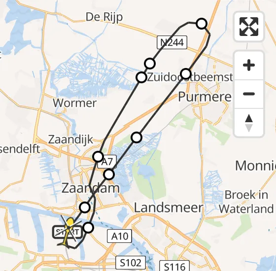 Vlucht Traumahelikopter PH-DOC van Amsterdam Heliport naar Amsterdam Heliport op dinsdag 13 mei 2025 20:44