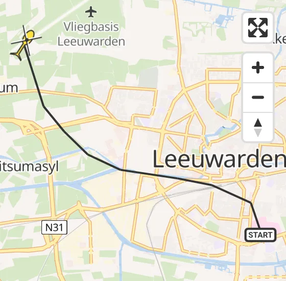 Vlucht Ambulancehelikopter PH-HOW van Leeuwarden naar Leeuwarden op woensdag 14 mei 2025 11:55