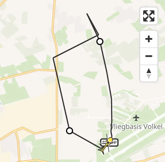 Vlucht Traumahelikopter PH-LLN van Vliegbasis Volkel naar Vliegbasis Volkel op woensdag 14 mei 2025 12:14
