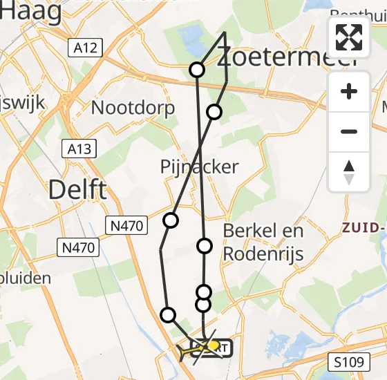 Vlucht Traumahelikopter PH-UMC van Rotterdam The Hague Airport naar Rotterdam The Hague Airport op woensdag 14 mei 2025 12:20