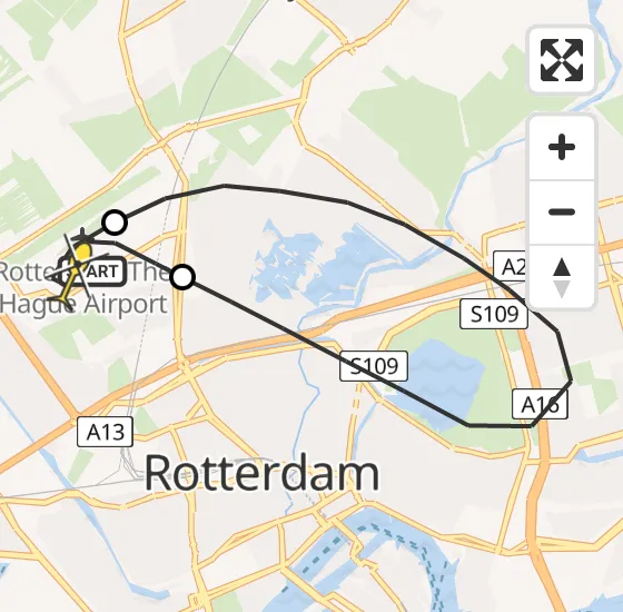Vlucht Traumahelikopter PH-UMC van Rotterdam The Hague Airport naar Rotterdam The Hague Airport op woensdag 14 mei 2025 23:45