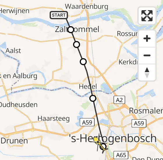 Vlucht Traumahelikopter PH-LLN van Haaften naar Vught op donderdag 15 mei 2025 6:08