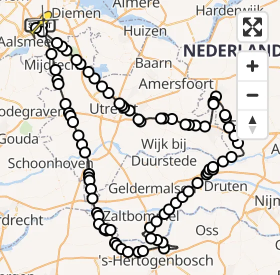 Vlucht Politiehelikopter PH-PXD van Schiphol naar Schiphol op donderdag 15 mei 2025 7:46