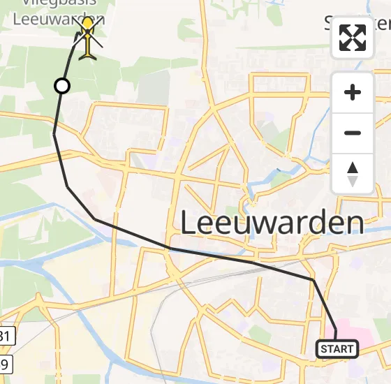 Vlucht Ambulancehelikopter PH-HOW van Leeuwarden naar Vliegbasis Leeuwarden op donderdag 15 mei 2025 8:37