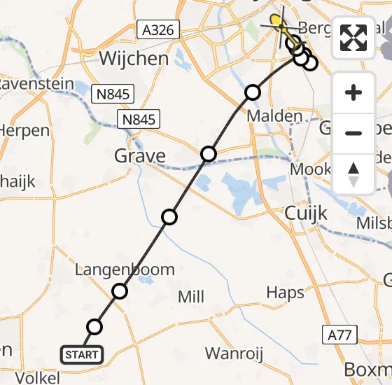 Vlucht Traumahelikopter PH-LLN van Vliegbasis Volkel naar Radboud Universitair Medisch Centrum op donderdag 15 mei 2025 15:59