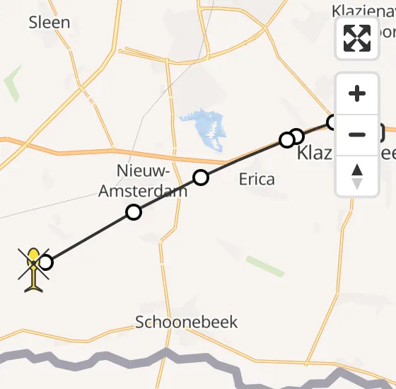 Vlucht Traumahelikopter PH-HVB van Klazienaveen naar Dalerveen op vrijdag 16 mei 2025 17:07