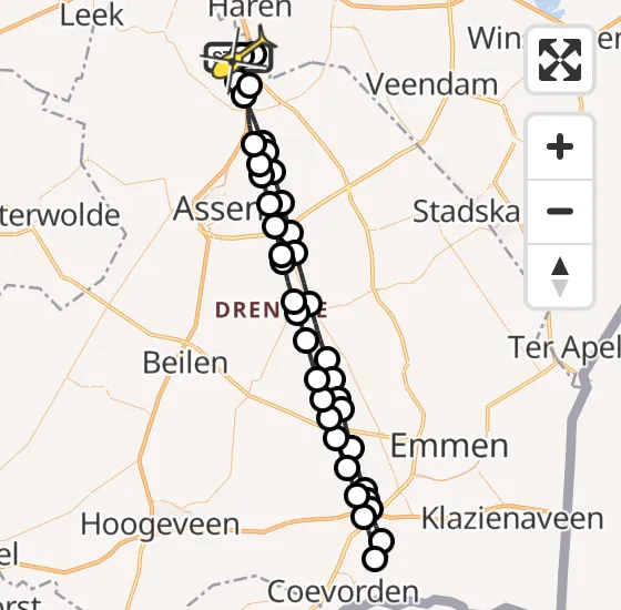 Vlucht Traumahelikopter PH-MAA van Groningen Airport Eelde naar Groningen Airport Eelde op zaterdag 24 mei 2025 2:53
