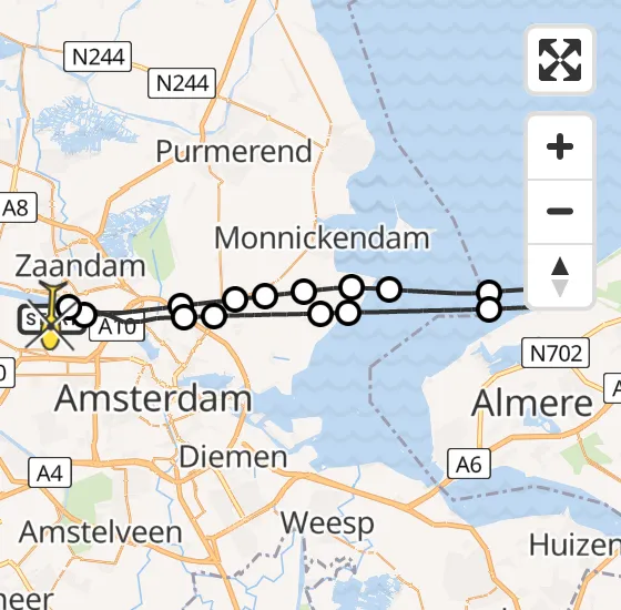 Vlucht Traumahelikopter PH-DOC van Amsterdam Heliport naar Amsterdam Heliport op zaterdag 24 mei 2025 15:41