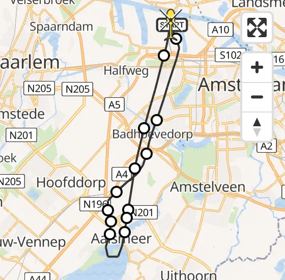 Vlucht Traumahelikopter PH-DOC van Amsterdam Heliport naar Amsterdam Heliport op zondag 25 mei 2025 17:25