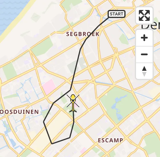 Vlucht Traumahelikopter PH-UMC van Den Haag naar Den Haag op zondag 25 mei 2025 18:51