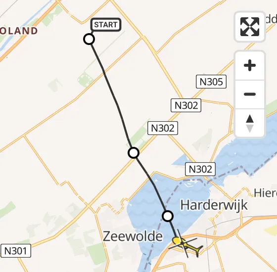 Vlucht Traumahelikopter PH-DOC van Lelystad Airport naar Harderwijk op woensdag 28 mei 2025 12:47