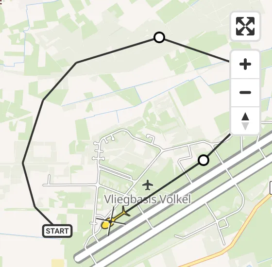 Vlucht Traumahelikopter PH-LLN van Vliegbasis Volkel naar Vliegbasis Volkel op woensdag 28 mei 2025 14:34