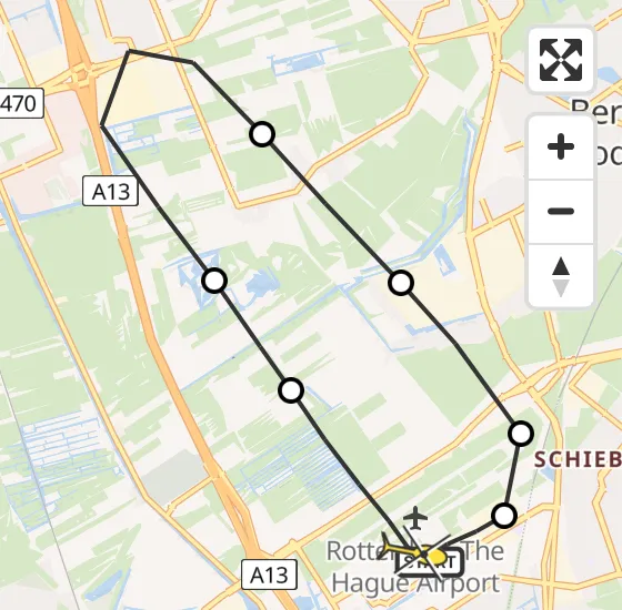 Vlucht Traumahelikopter PH-UMC van Rotterdam The Hague Airport naar Rotterdam The Hague Airport op woensdag 28 mei 2025 16:22