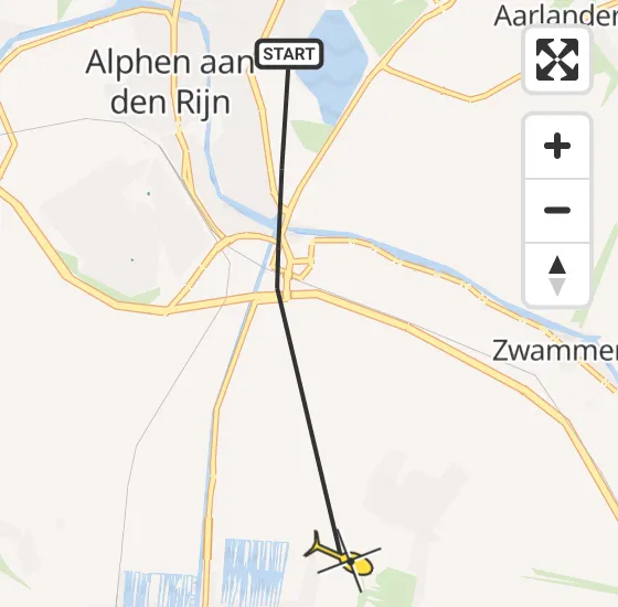 Vlucht Traumahelikopter PH-DOC van Alphen aan den Rijn naar Boskoop op woensdag 28 mei 2025 17:52