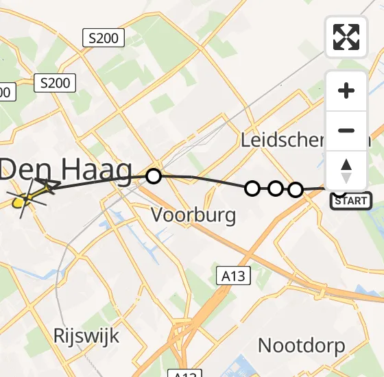 Vlucht Traumahelikopter PH-UMC van Leidschendam naar Den Haag op woensdag 28 mei 2025 18:01