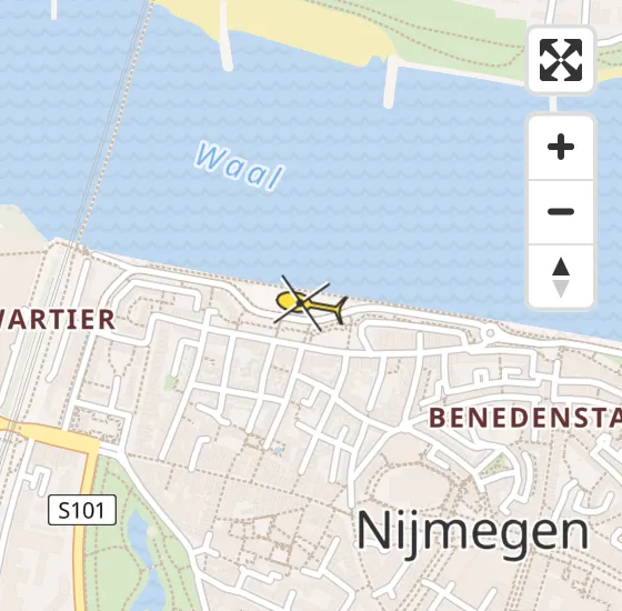 Vlucht Traumahelikopter PH-LLN van Nijmegen naar Nijmegen op woensdag 28 mei 2025 22:54