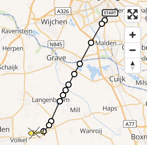 Vlucht Traumahelikopter PH-LLN van Radboud Universitair Medisch Centrum naar Vliegbasis Volkel op woensdag 28 mei 2025 23:35