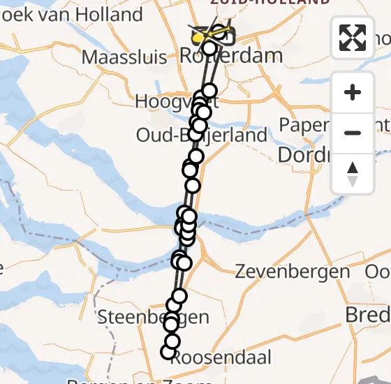 Vlucht Traumahelikopter PH-UMC van Rotterdam The Hague Airport naar Rotterdam The Hague Airport op donderdag 29 mei 2025 16:43