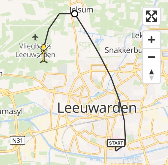 Vlucht Ambulancehelikopter PH-HOW van Leeuwarden naar Vliegbasis Leeuwarden op donderdag 29 mei 2025 19:54