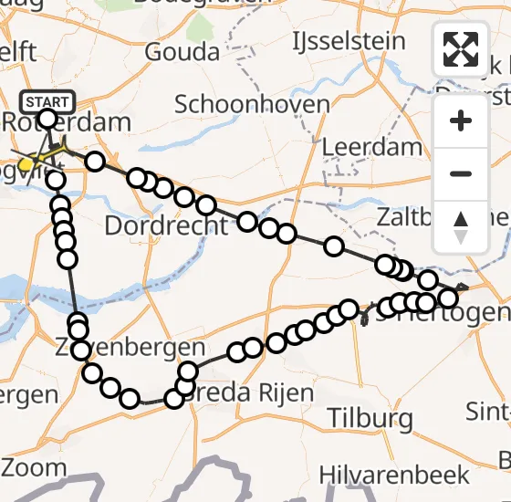 Vlucht Politiehelikopter PH-PXF van Rotterdam The Hague Airport naar Rotterdam op zaterdag 31 mei 2025 20:45