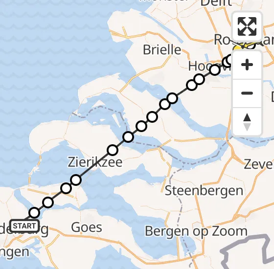 Vlucht Traumahelikopter PH-UMC van Arnemuiden naar Erasmus MC op zondag 1 juni 2025 17:23