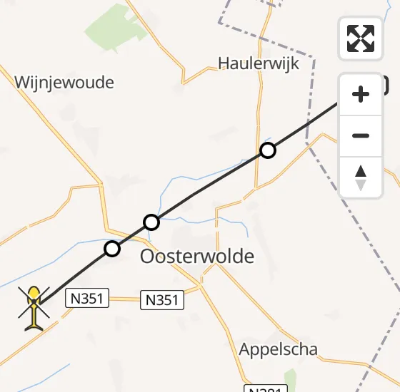 Vlucht Traumahelikopter PH-MAA van Veenhuizen naar Nijeberkoop op woensdag 11 juni 2025 16:43