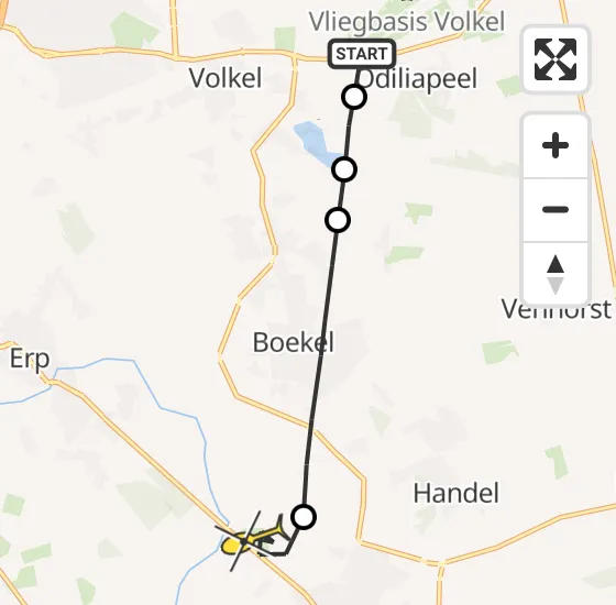 Vlucht Traumahelikopter PH-LLN van Vliegbasis Volkel naar Gemert op zaterdag 28 juni 2025 20:53