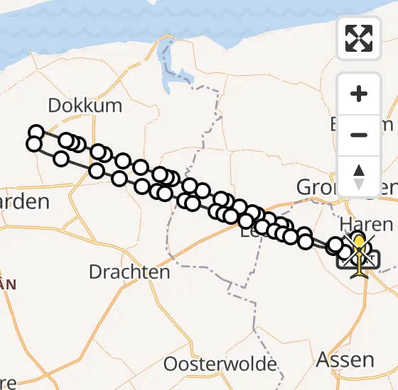 Vlucht Traumahelikopter PH-TTR van Groningen Airport Eelde naar Groningen Airport Eelde op zaterdag 5 juli 2025 17:13