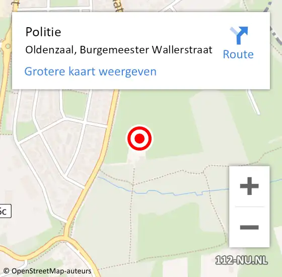 Locatie op kaart van de 112 melding: Politie Oldenzaal, Burgemeester Wallerstraat op 26 juni 2021 11:44