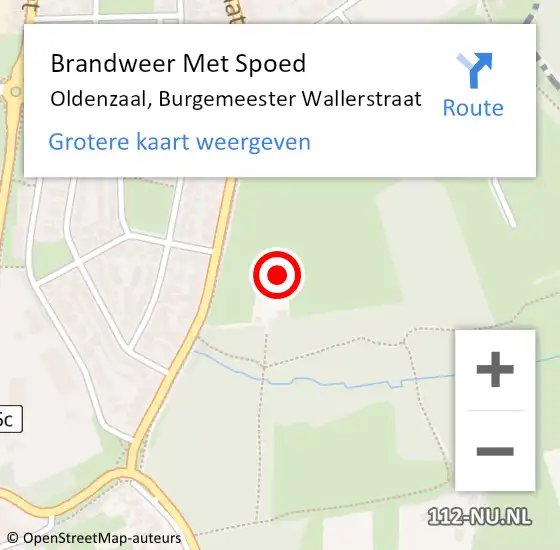Locatie op kaart van de 112 melding: Brandweer Met Spoed Naar Oldenzaal, Burgemeester Wallerstraat op 22 november 2021 23:16