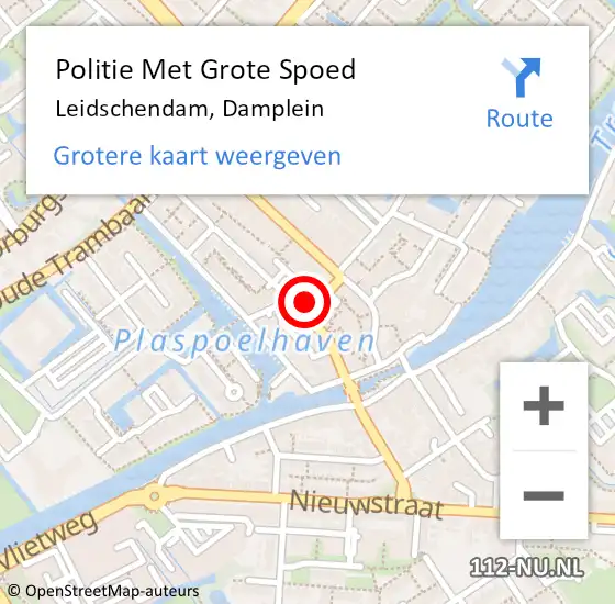 Locatie op kaart van de 112 melding: Politie Met Grote Spoed Naar Leidschendam, Damplein op 23 januari 2022 10:08