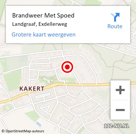 Locatie op kaart van de 112 melding: Brandweer Met Spoed Naar Landgraaf, Exdellerweg op 5 april 2022 11:45